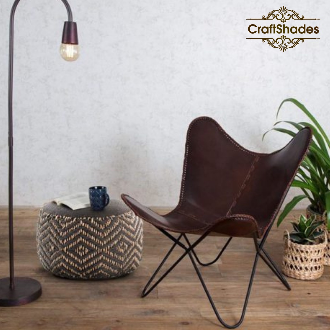 Craftshades Handcrafted Butterfly chair Buffalo leather - Image 2