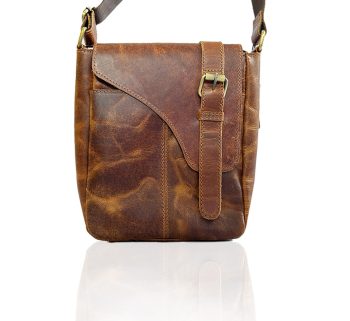 Craftshades - 9*11 Inch Buffalo light brown Leather Sling Bag | 100% Genuine Leather