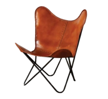 Butterfly Chair Brown chair Buffalo leather