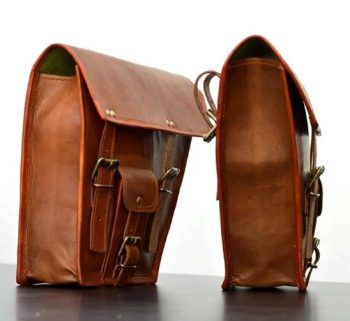 Craftshades Leather Bike Bag pair saddle bag set of 2 bags