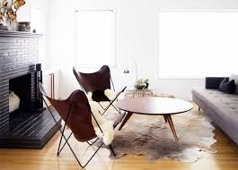 Craftshades Handmade leather 2 Butterfly Chair 1 stool Buffalo leather