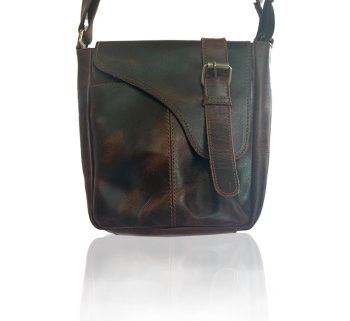 Craftshades – 9 Inch Buffalo dark brown Leather Sling Bag | 100% Genuine Leather