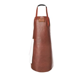 CraftShades Personalized Top Grain Leather Workshop Brown Apron for Men