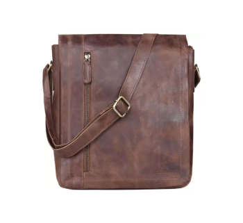 Craftshades – 9*11 Inch Men Brown Messenger Bag | 100% Genuine Leather