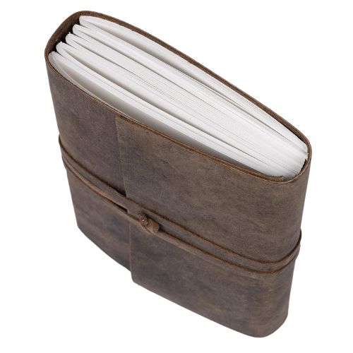CraftShades - Leather Diary Antique Handmade Journal with Plain Paper for Men and Women, Gift for Raksha Bandhan as Art Sketchbook, Travel Diary and Notebooks to Write 6 x 8 Inch (Plain Paper) - Image 5