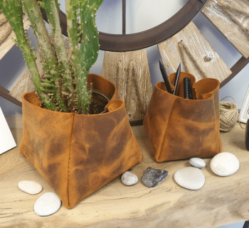 Image for Leather Plant Pot Holder