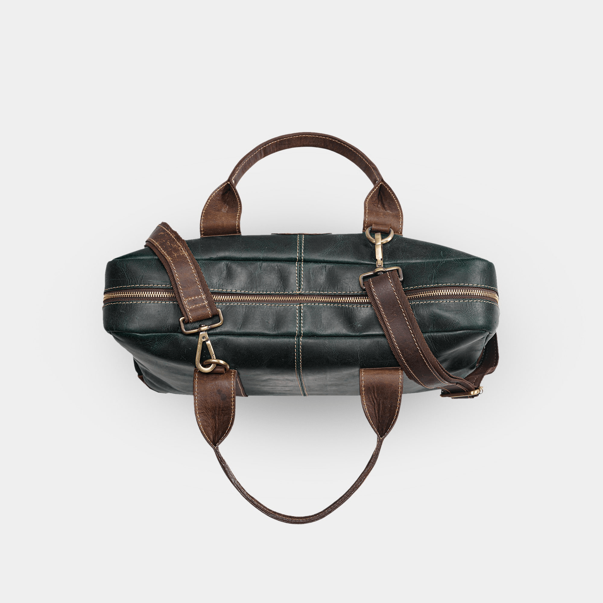 Buffalo leather Briefcase- Green bag - Image 5