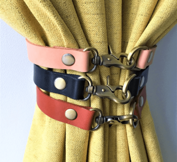 Image for Minimalist Leather Curtain Tieback