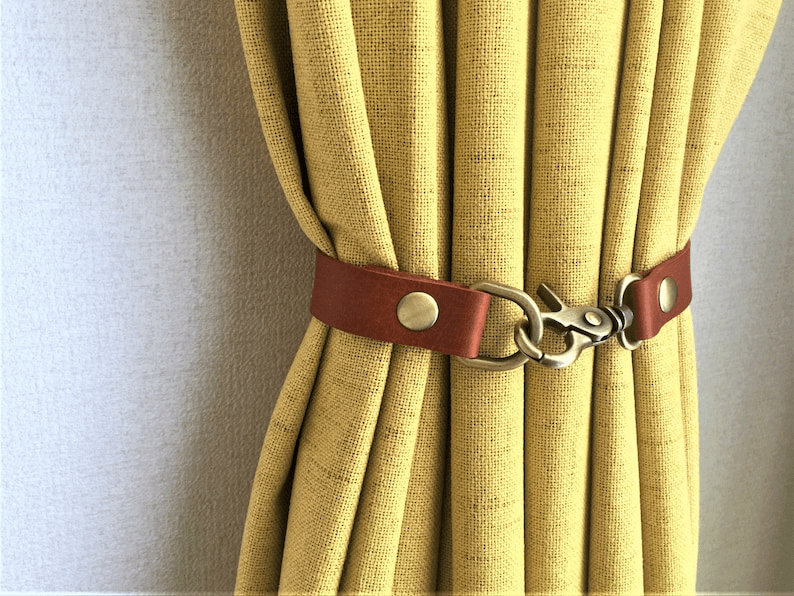 Minimalist Leather Curtain Tieback - Image 2