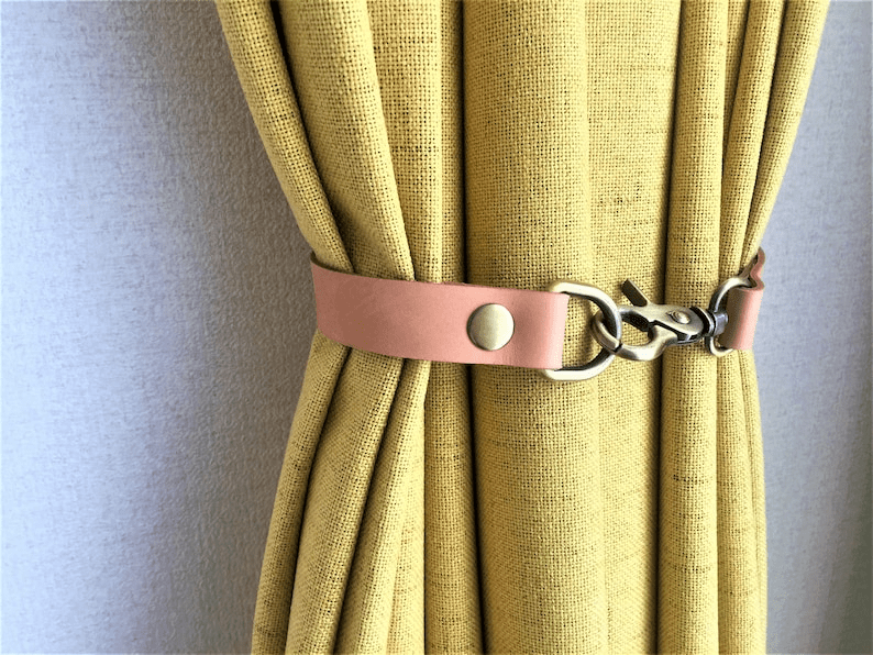 Minimalist Leather Curtain Tieback - Image 3