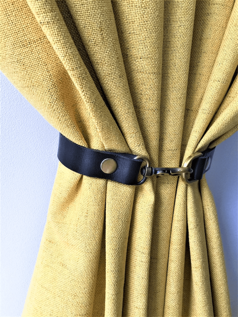 Minimalist Leather Curtain Tieback - Image 4
