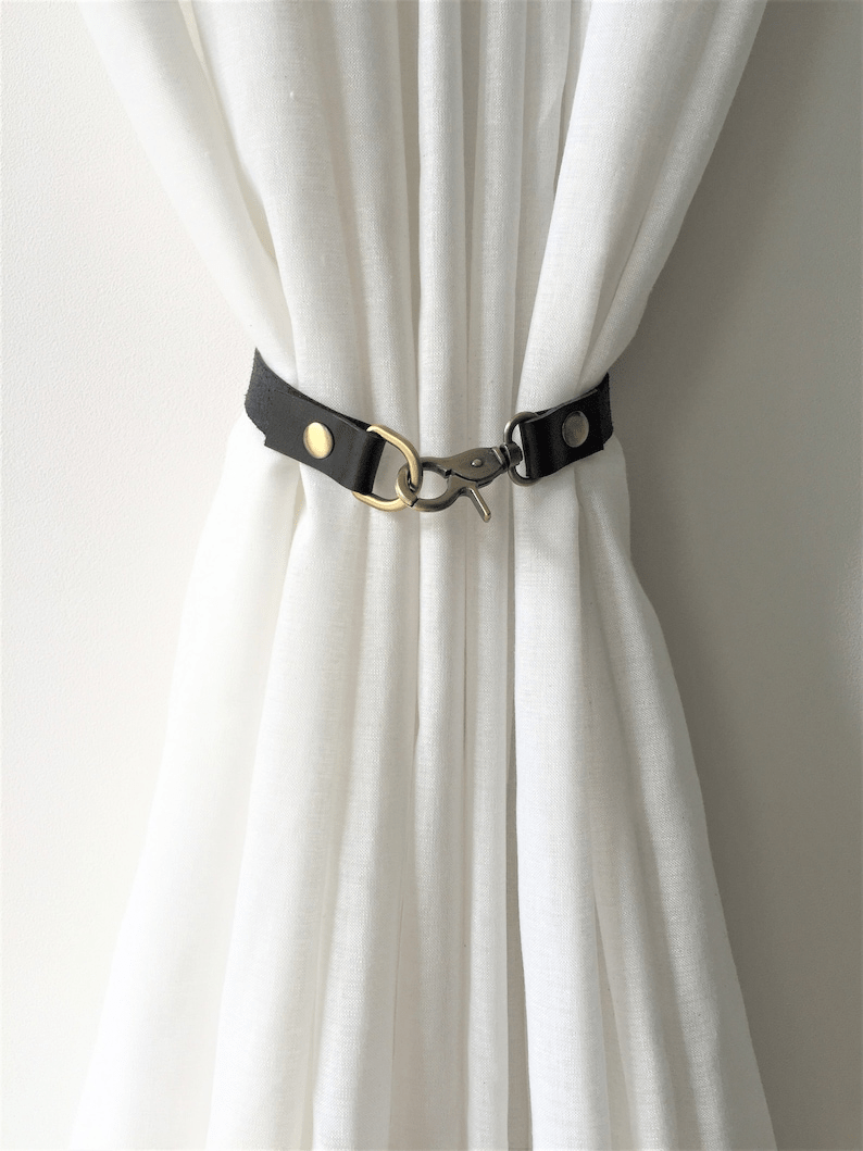 Minimalist Leather Curtain Tieback - Image 5