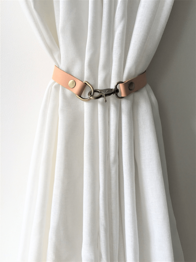 Minimalist Leather Curtain Tieback - Image 6