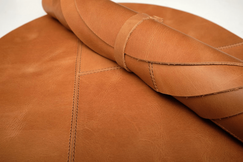 Round Leather Placemats Set - Image 3