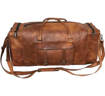 CraftShades Leather Duffle Bag - Premium Quality and Versatility