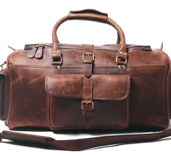 CraftShades Leather Duffle Bag - Elegance and Functionality in One
