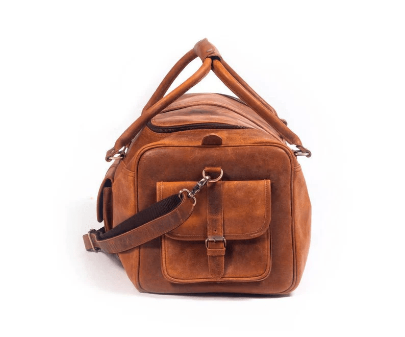 Handcrafted Heritage Leather Duffle Bag - Image 6