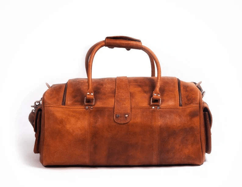 Handcrafted Heritage Leather Duffle Bag - Image 7