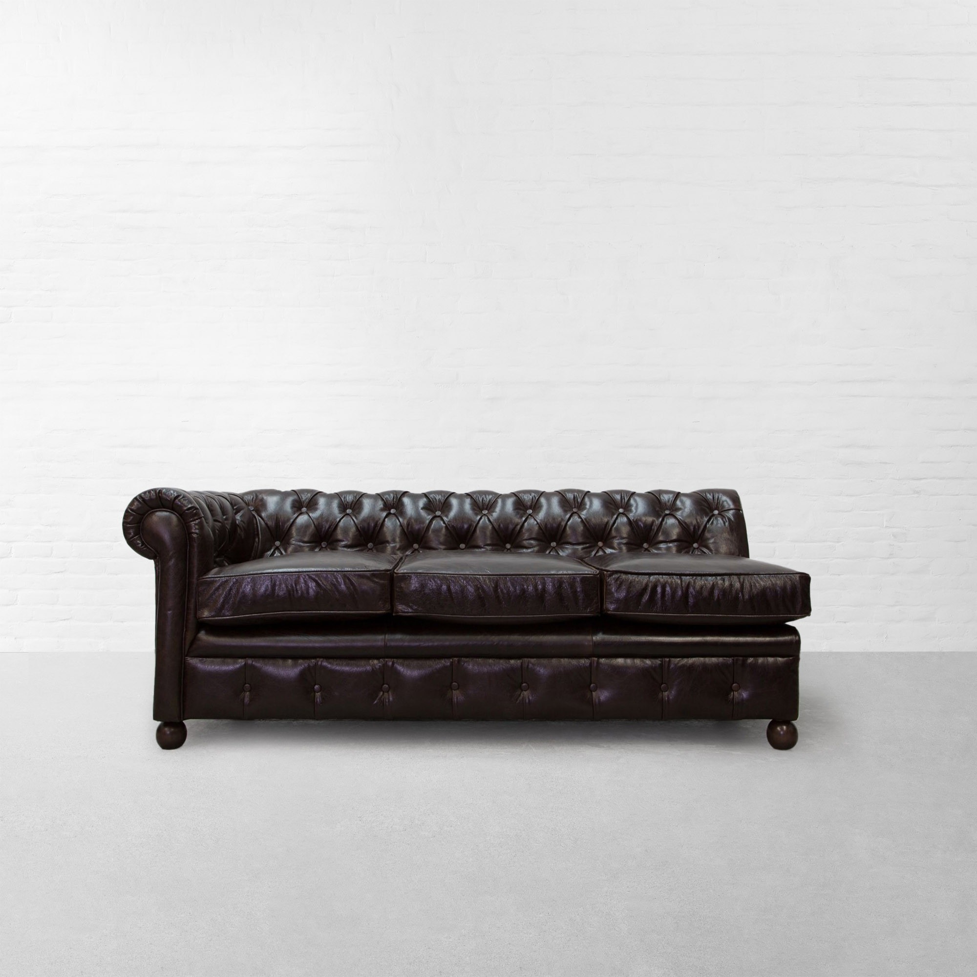 Craftshades Chocolate Brown L shape Chesterfield Sofa - Image 2