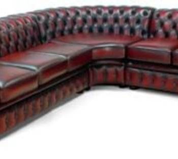 Craftshades Red L shape Chesterfield Sofa