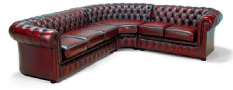 Craftshades Red L shape Chesterfield Sofa