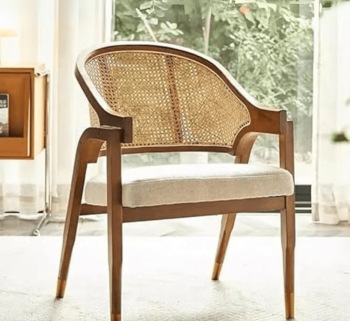 Craftshades Wooden Chair Rattan Arm Chair