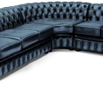Craftshades blue L shape Chesterfield Sofa