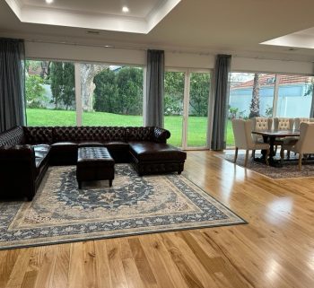 craftshades Dark Brown L shape Chesterfield sofa