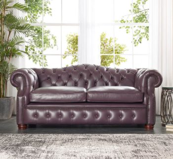 craftshades deep charcoal two seater Chesterfield sofa