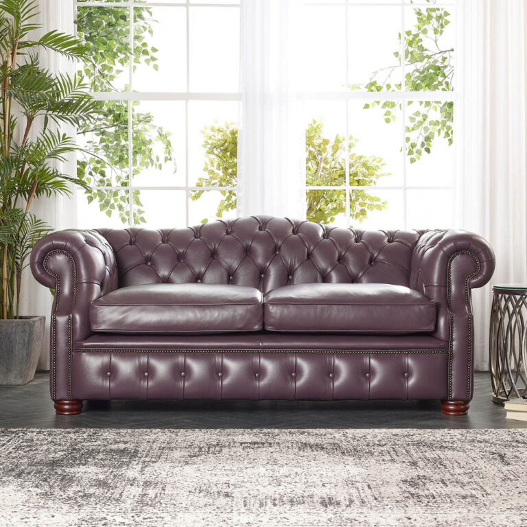 craftshades deep charcoal two seater Chesterfield sofa
