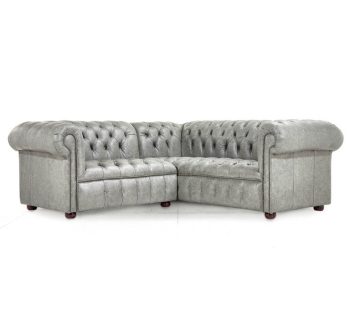 Craftshades Gray L Shape Chesterfield Sofa