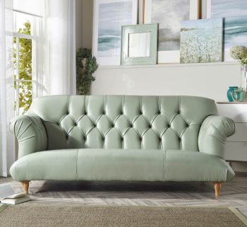 craftshades olive-gray shade two seater Chesterfield sofa