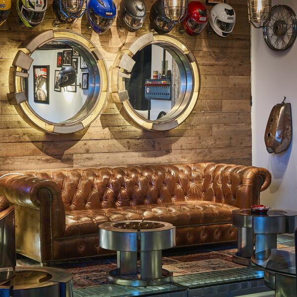 Craftshades Warm Brown Three Seater Chesterfield Sofa - Image 3