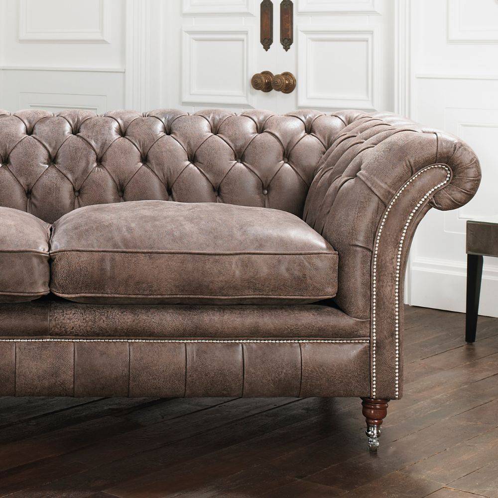 Drummond Tufted Leather Chesterfield Sofa - Image 4