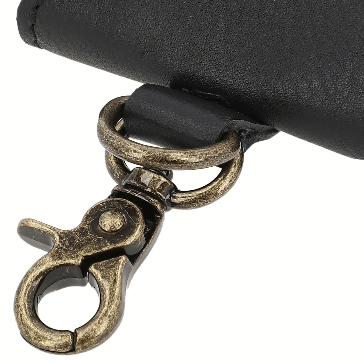 Premium Black Leather Dog Poop Bag Dispenser - Image 5