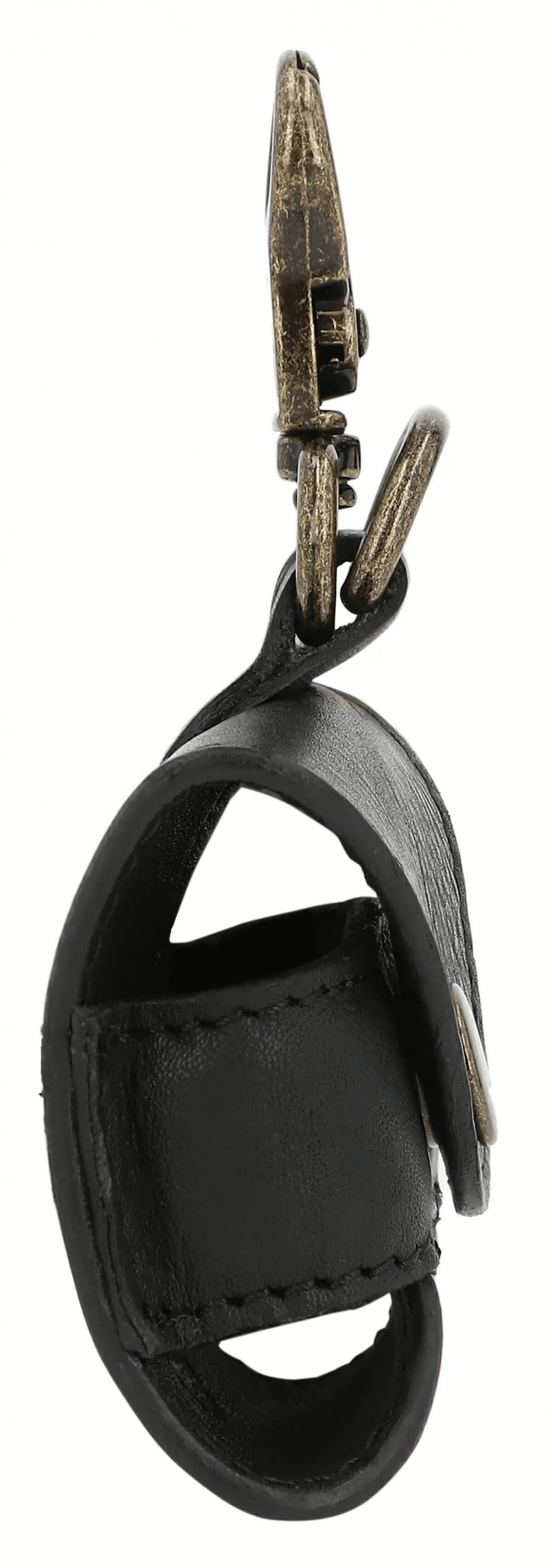 Premium Black Leather Dog Poop Bag Dispenser - Image 4