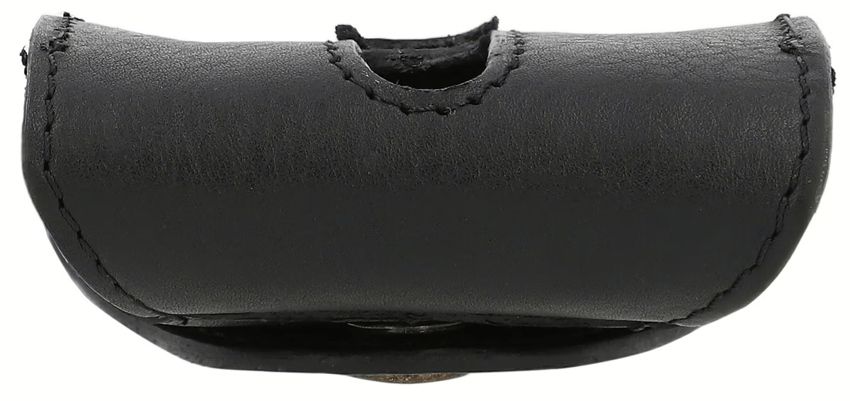 Premium Black Leather Dog Poop Bag Dispenser - Image 3