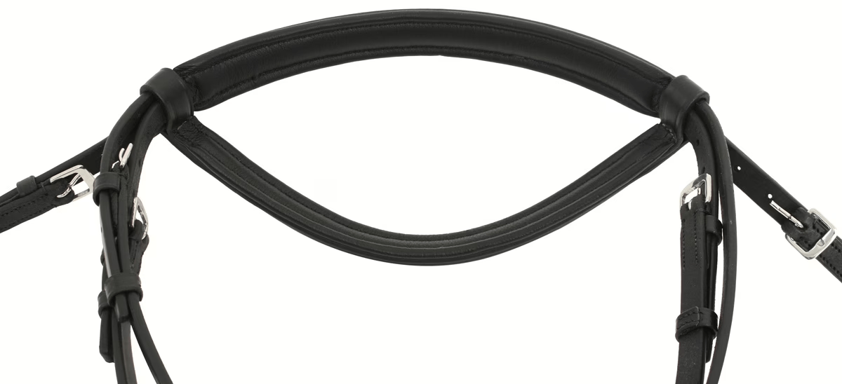 Premium Black Leather English Snaffle Bridle - Image 3