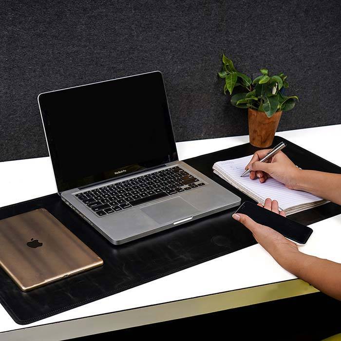 Premium Leather Office Desk Mat – Elegant Work Surface Protector - Image 5