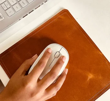 Premium Full-Grain Leather Mouse Pad
