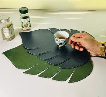 Elegant Faux Leather Placemats – Heat-Resistant, Waterproof Dining Table Mats