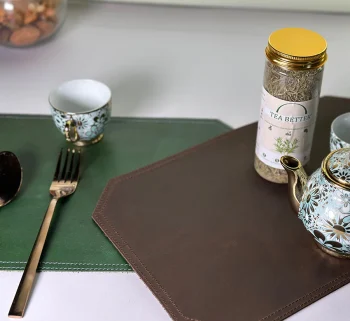 Elegant Leather Dining Table Mats – Heat & Spill Resistant