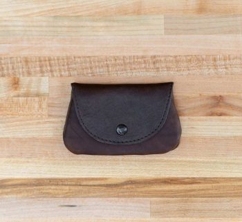 Leather Button Coin Purse