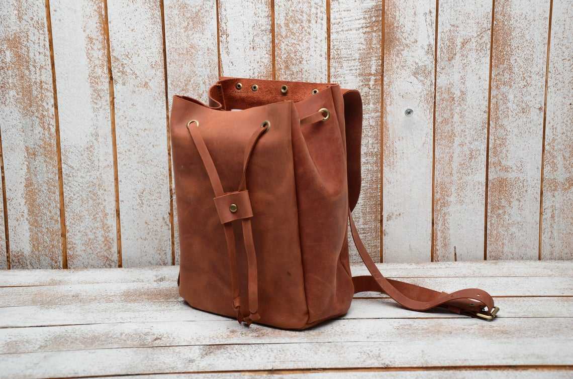 Craftshades - Buy Genuine Leather Handmade Premium Leather Custom Girls Fashion Women Bag Outdoor Used Backpack Brown Leather College Backpack - Image 3
