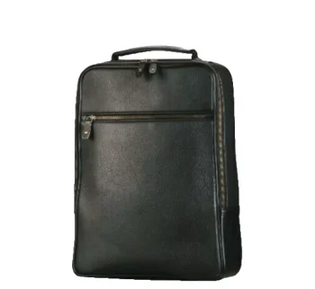 Craftshades –Zipper Closure Minimal Design Grain Leather Backpack Airport Suitcase Back Strap