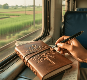 CraftShades - Tree Embossed Leather Diary, Brown Colour Antique Handmade Leather Bound Notepad for Men and Women 7 x 5 Inches, Gift for any one (VINTAGE TREE)